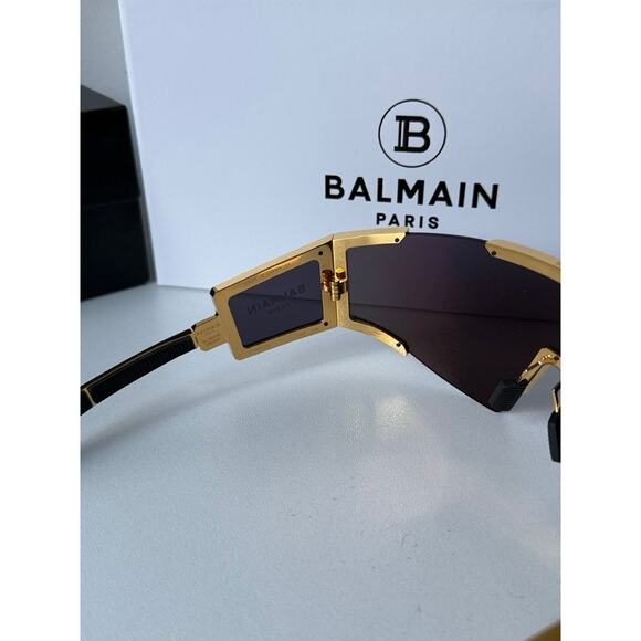 NEW Balmain BPS138-A Black Mask Fleche Sunglasses $1260 - Picture 8 of 10